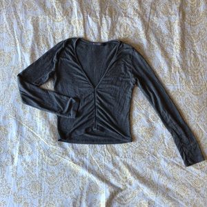 brandy melville v-neck longsleeve